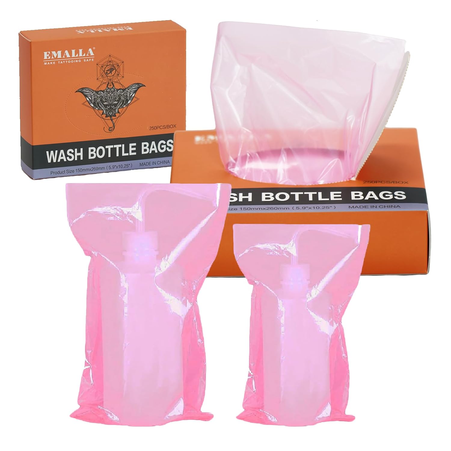 Pink Bottle Bags 250 in Box