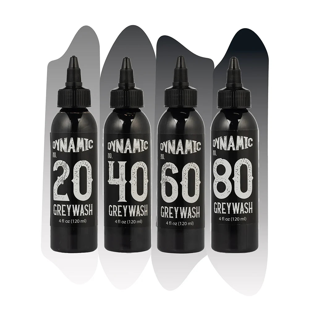 Dynamic Greywash Tattoo Ink Set with Mixing Solution