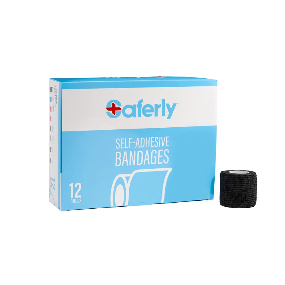 Saferly Sensi Wrap Box of 12 Black